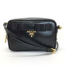 PRADA【プラダ】2WAY ミニバッグ 1N1674 ショルダーバッグ ポシェット ポーチ サフィアーノ NERO 黒【中古品/USED-AB】質屋 かんてい局那覇店 n3100883927300030