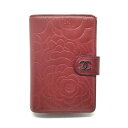 CHANEL シャネル ラウンドジップ財布 カメリア レディース 【15******】 レザー/レッド×シルバー金具 【 USED-BC 】 k3101898927400007 かんてい局コザ山内店