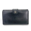 CHANEL【シャネル】A35435 ニュートラベルライン レザー二つ折り長財布 ブラック/ナイロン×レザー ギャランティカード付【中古】【USED-B】ng3101898927700001 かんてい局名護店