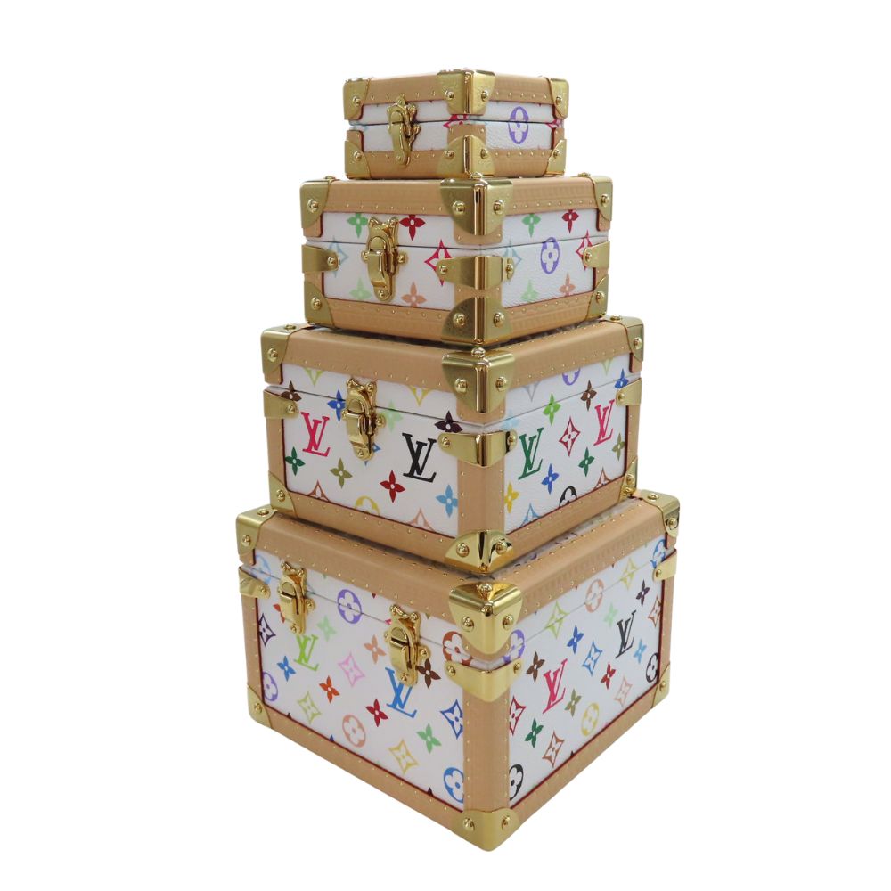 【中古】 Louis Vuitton ルイヴィトン モノグラム・マルチカラー M13126 LV×TM マル・ピラミッド 村上隆 ホワイト系 小物入れ 希少 高級 ブランド雑貨 ブランドインテリア A2502484