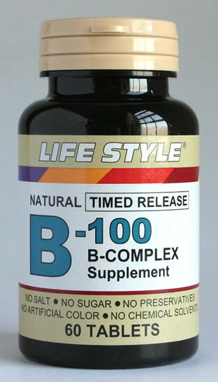 天然ビタミンB群「B-100コンプレックス」(60粒・2ヶ月分)ライフスタイル(LIFE STYLE) 