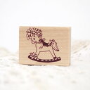はな16 ラバースタンプ お花の木馬 縦27mm×横28mm (0049B-3040)