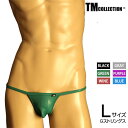 Lサイズ TMコレクション Glitter WET back ring G-string Tバック 男性下着 メンズ パンツ セクシー