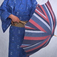 日傘 和木綿(わもめん)パラソル 紳士傘 竹宝
