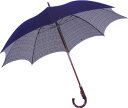 【作成期間2-4週間】◆正絹紳士傘 ( Yoneda31 )グレンチェック紺※基本の「籐」ハンドルにて作成