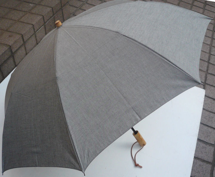 ☆再入荷しました！◆二段折傘◆男の日傘 男性用日傘◆アンソニー◆質感のグレー