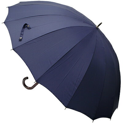 紳士傘手開きメンズ軽量カーボンゆったりサイズ65cm×16本骨雨傘