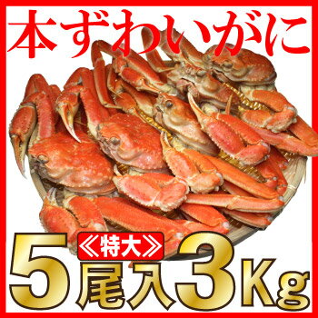 【送料無料】足折れなどのわけありだから激安！訳ありズワイガニ食べ放題5尾入3キロセット福袋！カニ鍋にしてもOK！【お中元】【SBZcou1208】【送料込】