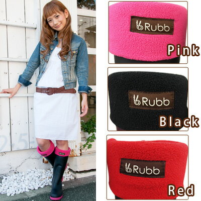 ◆レビューを書いて送料無料◆Rubb Warm Liner Pink Black Red ラブ ウォームライナー ピンク ブラック レッド フリースソックス ブーツ専用ソックス ルームソックス★レッグウォーマー 