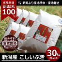 新米入荷!【29年産】【あす楽】新潟県産 こしいぶき 30kg 精米済 (5kg*6袋)【本州送料無料】※ 品質保持用の窒素置換パック代金含む【新潟米】【楽ギフ_のし宛書】【RCP】