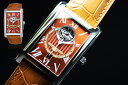 世界限定500本!スイス製FREDERIQUE CONSTANT【フレデリック・コンスタント】コニャックカラーのカレ ハートビート&デイト自動巻き腕時計