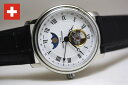 半額!スイス製FREDERIQUE CONSTANT【フレデリック・コンスタント】ムーン&デイト自動巻き腕時計/ムーンフェイズ/ポインターデイト