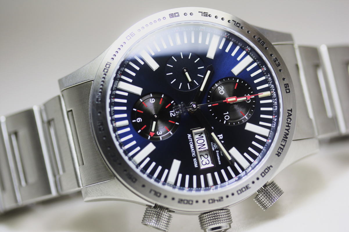 大特価！スイス製BALL WATCHストークマン・ストームチェイサー2自動巻き腕時計/トリチウム/マイクロガスライト綺麗なブルーダイアルを採用！