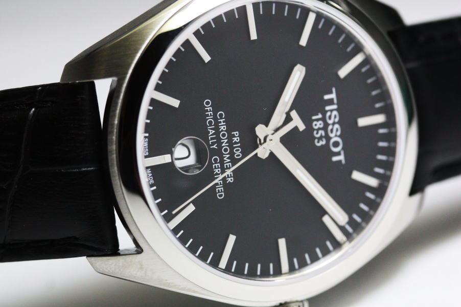 年差10秒!スイス製Tissot【ティソ】PR100クォーツ・クロノメーター腕時計T101.451.11.051.00