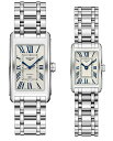 ペアウォッチ/スイス製Longines【ロンジン】ドルチェヴィータ腕時計/DolceVita/正規代理店商品/送料無料/クラシック/レディースウォッチ/スクエア/角形ケース/男性用は自動巻き/女性用クォーツクォーツ/恋人/夫婦/プレゼント