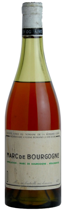 マール・ド・ブルゴーニュ ロマネ・コンティ 1本 BMarc de Bourgogne DRC 　（※1960年以前のDRCは、　　度々ヴィンテージ表記の無いマールを販売）