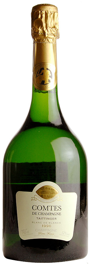 [1998] テタンジェ・コント・ド・シャンパーニュ ブラン・ド・ブラン （箱なし）Taittinger Comtes de Champagne Blanc de Blancs 750ml 1998（※6本のご注文の場合、消費税　送料サービス）