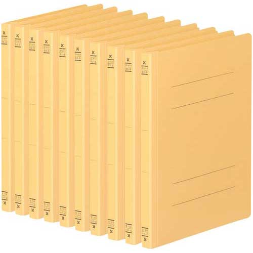 コクヨS＆T フラットファイルV樹脂とじ具　B5縦　黄　10冊【HLS_DU】関連ワード【KOKUYO、S&T、文房具、文具、事務用品、B5サイズ】