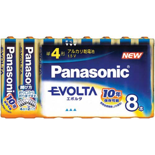 パナソニック 乾電池　アルカリ　エボルタ　単4　8本入関連ワード【Panasonic】