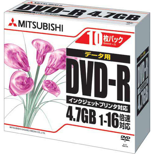 三菱化学メディア DVD−R 16倍速インクジェット対応 10枚P...:kaumall:10045486