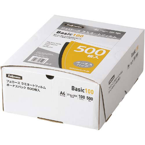 フェローズ ラミネートフィルム　A4サイズ　500枚入関連ワード【Fellowes、オフィス用品、ラミレート】