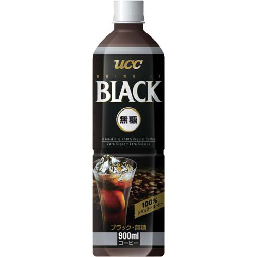 【1本あたり198円】UCC ブラック無糖　900ml×12本【あす楽対応_関東】関連ワード【ユーシーシー、上島珈琲、コーヒー】★送料無料★UCC/ブラック無糖/900ml×12本/ユーシーシー/上島珈琲/コーヒー