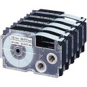 カシオ ネームランド 白色テープ 12mm 黒文字 5個入