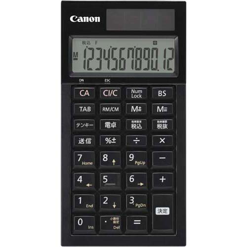 キヤノン テンキー電卓　LS−12TK4BK　12桁　黒関連ワード【キャノン、CANON、入力機器】