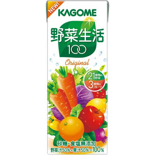 【1本あたり95円】カゴメ 野菜生活100　オリジナル　200ml×24本関連ワード【KAGOME】