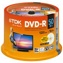 TDK 録画用DVD-R デジタル放送録画対応(CPRM) 1-16倍速対応 パールカラーディスク 50枚スピンドル DR120DALC50PUE　1パック★商品合計金額1,800円以上送料無料★
