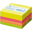 カウネット 強粘着ふせん 75×75 ネオン4色 5冊