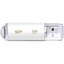 シリコンパワー キャップ式USBメモリ B02 8GB 白 3個