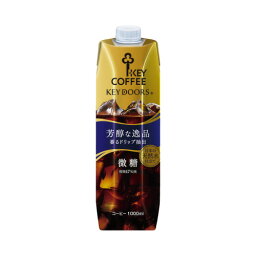 キーコーヒー 天然水<strong>アイスコーヒー</strong>　<strong>微糖</strong>　1000ml　12本