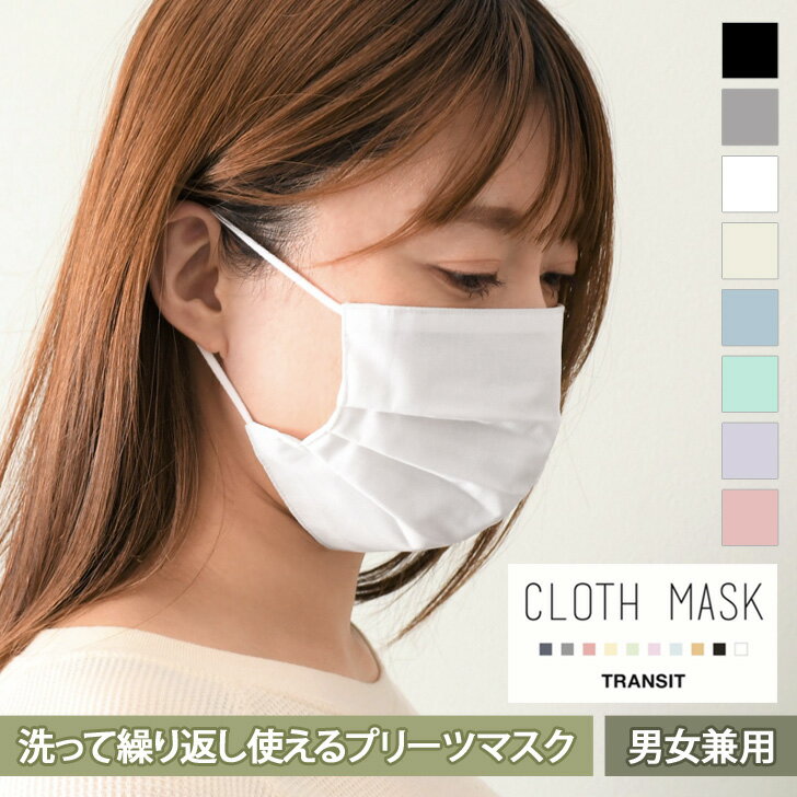 【5/1まで】 送料無料 布マスク 大人 洗える プリーツマスク CLOTH MASK マスク 洗えるマスク カラーマスク 大きめ 無地 綿 レディース メンズ 女性用 男性用 男女兼用 繰り返し使える エコマスク プリーツ型マスク ハンドメイド メール便