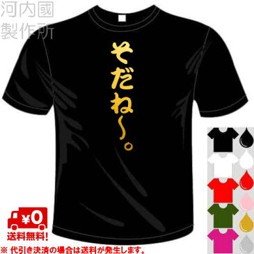河内國製作所 カーリング「そだね〜。Tシャツ」全5色。 文字T-shirt おもしろてぃーしゃつ 半袖ドライTシャツ メール便は送料無料