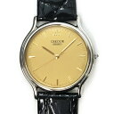 【中古】セイコー クレドール シグノ GCAR051/8J81-6A30 ステンレススチール ワニ革 クォーツ ゴールド文字盤 SEIKO