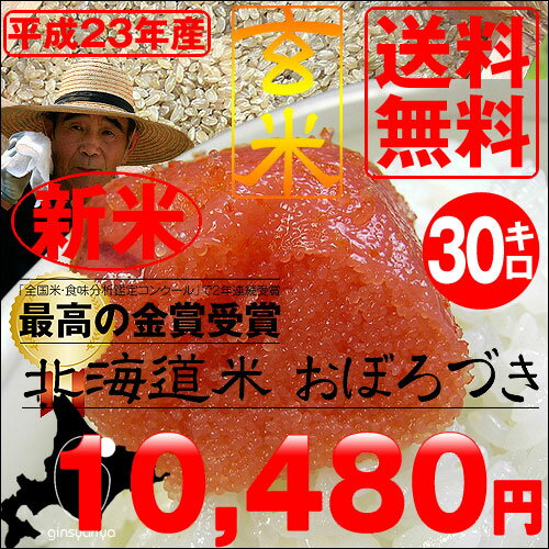 23年度産【送料無料】北海道産おぼろづき玄米30kgこちらの商品は10kg×3袋でお届け