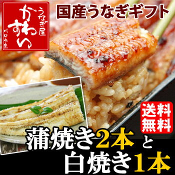 【ギフト】【送料無料】お世話になった方に極上の国産蒲焼きを白焼き・蒲焼き両方楽しめる豪華国産うなぎセット【うなぎ 御歳暮 贈り物 プレゼント セット】