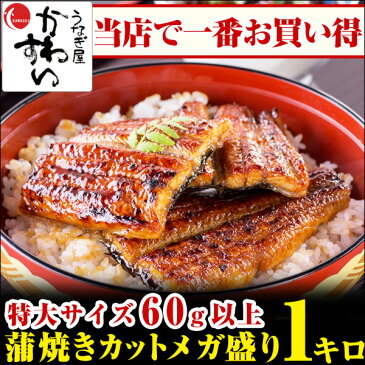 ＼春の土用丑特別企画／国産うなぎ蒲焼き【特大】カットメガ盛り 1kgセット【送料無料 売れ筋】【ウナギ 鰻 蒲焼き 国内産 業務用 高級 魚介】