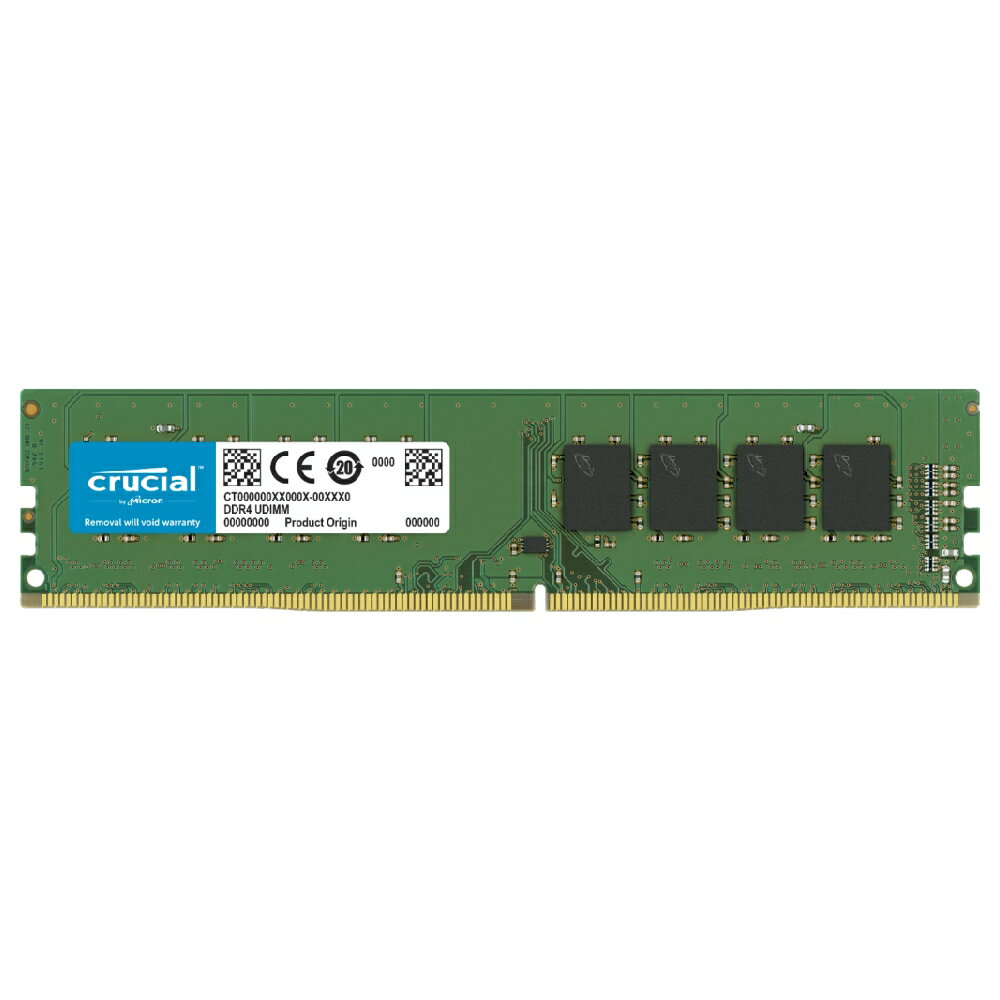 <strong>DDR4-3200</strong> 16GB <strong>デスクトップPC用メモリ</strong> Crucial by Micron クルーシャル DDR4 PC4-25600 288pin UDIMM 1.2V CL22 海外リテール CT16G4DFRA32A ◆メ