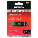 ◇ 【16GB】 TOSHIBA/東芝 USBメモリー TransMemory-MX USB3.0対応 ブラック 海外リテール V3SZK-016G-BK ◆メ