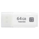 ◇ 【64GB】 TOSHIBA 東芝 USB3.0対応 USBメモリー TransMemory キャップ式 ホワイト 海外リテール THN-U301W0640A4 ◆メ