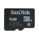 ◇ 【4GB】 SanDisk/サンディスク microSDHCカード UHS-I対応 CLASS4 SDアダプタ付 ミニケース付 バルク SDSDQAB-004G-BLK ◆メ