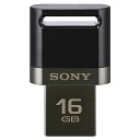 ◇ 【16GB】 SONY ソニー Android搭載スマホ・タブレット用USBメモリ OTG USB3.0対応 海外リテール ブラック USM16SA3/B ◆メ