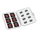 カードケース グリーンハウス SD / microSD用 14枚収納(SDカード6枚+microSDカード8枚) シリコン製トレー入 GH-CA-SD14W ◆メ