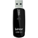 ◇【128GB】 LEXAR レキサー USBメモリー JumpDrive S37 USB3.0 R:150MB/s W:60MB/s 格納式コネクタ採用 ブラック LJDS37-128ABJP ◆メ