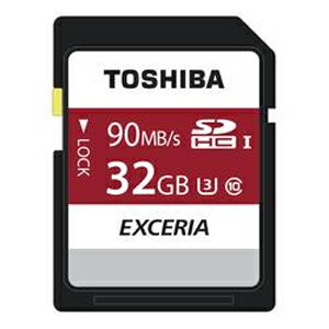 32GB SDHCカード SDカード TOSHIBA 東芝 EXCERIA CLASS10 UHS-I U3 R:90MB/s 海外リテール THN-N302R0320C4 ◆メ