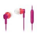 ◇ 【音楽と通話を簡単に切り替える内蔵マイク搭載】 PHILIPS フィリップス カナル型イヤホン マイク付 ピンク SHE3805PK ◆メ
