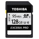 128GB SDXCカード SDカード TOSHIBA 東芝 EXCERIA PRO N401 Class10 UHS-I U3 R:95MB/s W:75MB/s 海外リテール THN-N401S1280C4 ◆メ