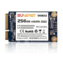 256GB SSD 内蔵型 mSATA III 6Gb/s SUNEAST サンイースト 3D TLC TRIM機能 SLCキャッシュ技術 R:530MB/s W:450MB/s SE800-m256GB ◆メ